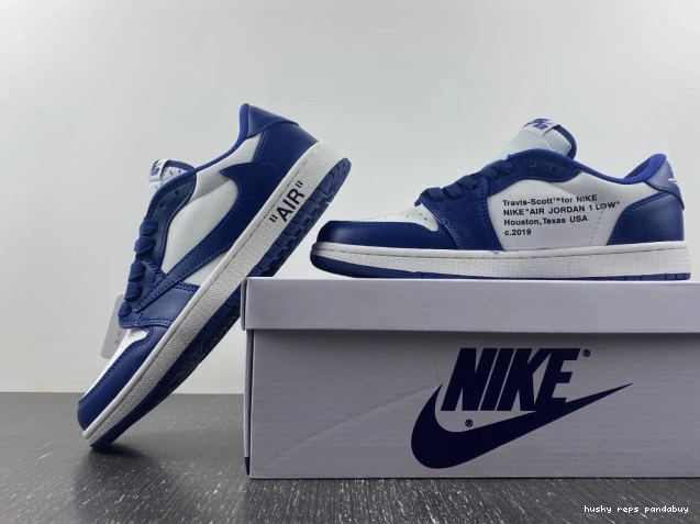 Rep Husky JORDAN X CUSTOM 1 AIR SCOTT OFF-WHITE TRAVIS X DM7890-101 0731